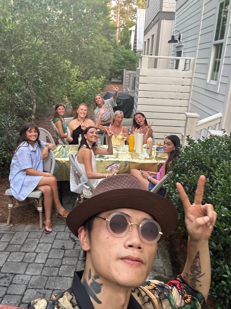 Bachelorette hibachi party in Rosemary Beach 30A Florida